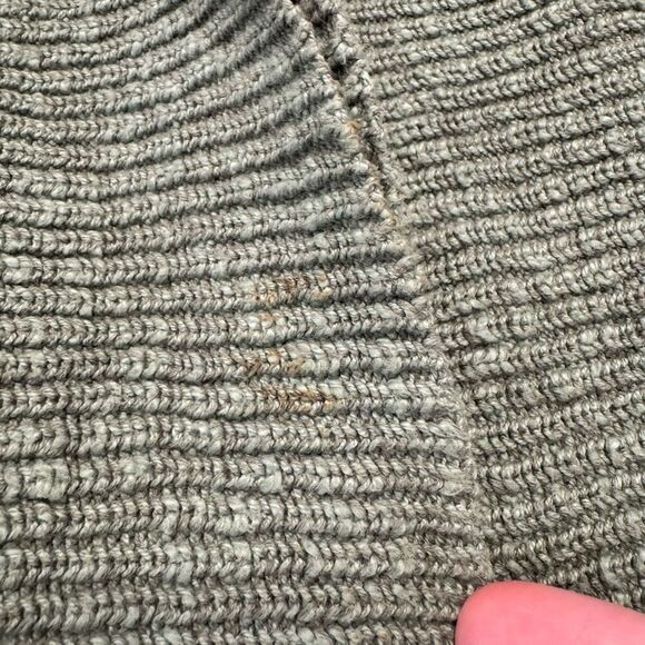 L.L.Bean Women’s Green Knit Open Cardigan Sweater Size Large - Picture 3 of 8